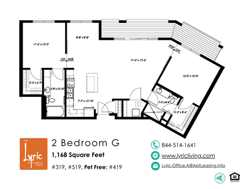 a floor plan of 2 bedroom g house